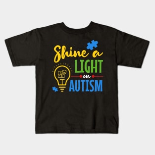 Shine a Light on Autism Kids T-Shirt